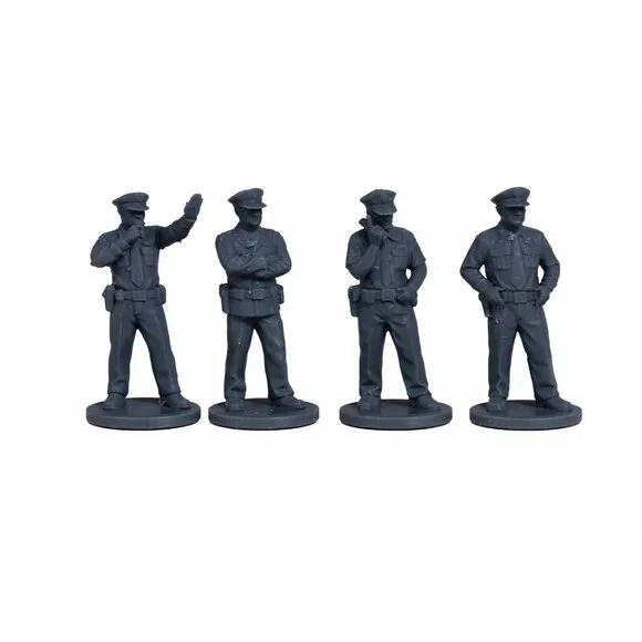 Police Figures – 8 Unpainted Resin Officers for Model Railroad & Dioramas 28mm - Picture 8 of 10